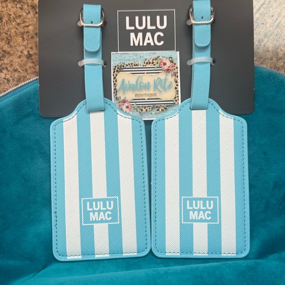 Accessories - LULU MAC Blue White Stripe Luggage Tags Set of 2